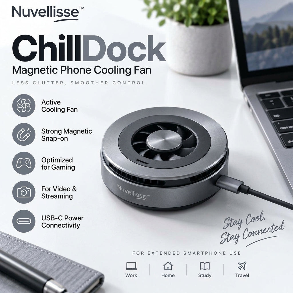 Nuvellisse™ ChillDock Magnetic Phone Cooling Fan
