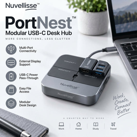 Nuvellisse™ PortNest Modular USB-C Desk Hub